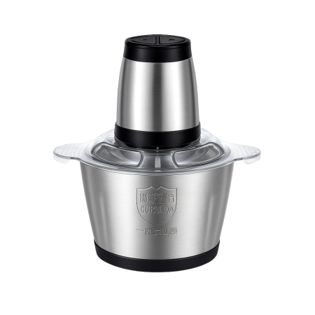 Teleshop - Tocator electric de alimente din otel inoxidabil 3L, 2 viteze, 4 lame