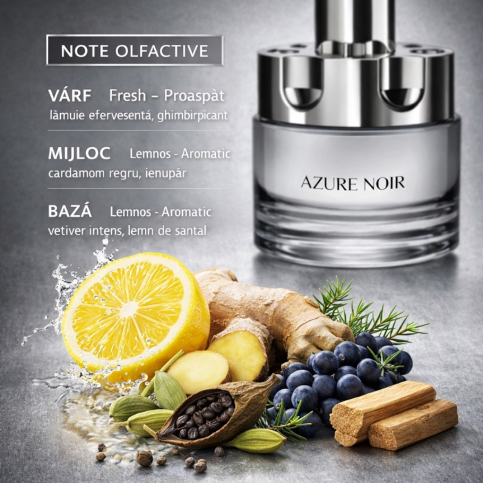 Parfum Azure Noir Pour Homme – Inspirat din Azzaro Wanted | 100 ml | Fresh & Energic | Pentru Bărbați – Montage Brands [3]