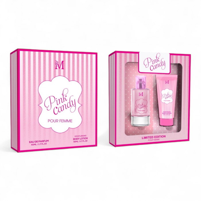 Caseta cadou parfum + crema pentru femei,Pink Kandy [1]