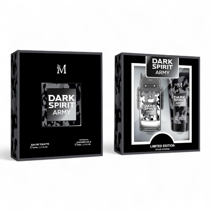 Set Cadou barbati: Dark Spirit Army Pour Homme– Apa de Parfum 50ml + Gel de dus 50ml [1]