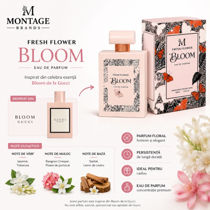 Fresh Flower Bloom – Inspirat din Bloom de la Gucci | 100 ml | Pentru femei – Montage Brands [2]