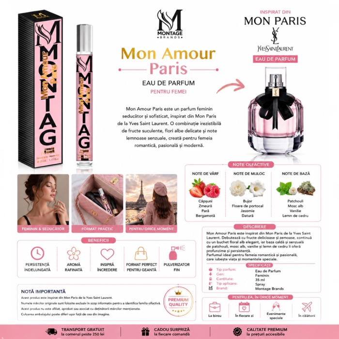 Mon Amour Paris – Parfum Inspirat din Mon Paris Eau de Parfum | Montage Brands 35 ml [3]