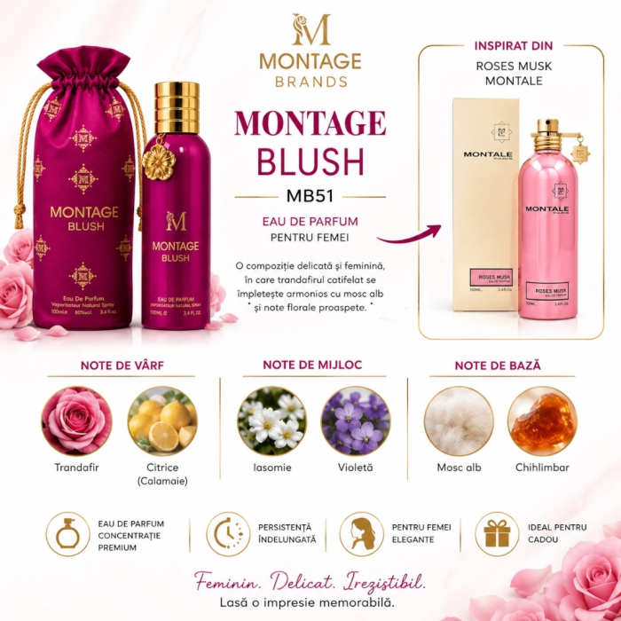Montage Blush – Inspirat din Roses Musk de la Montale | 100 ml | Pentru femei – Montage Brands [2]