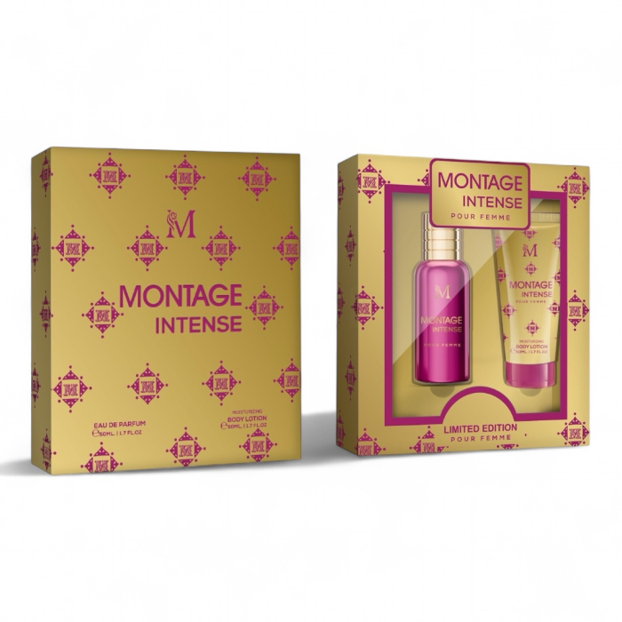 Set Cadou dama: Montage Intense Pour Femme – Apa de Parfum 50ml + Lotiune de corp 50ml [1]