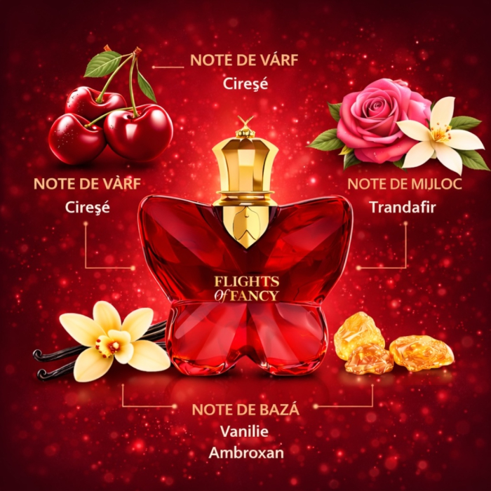 Parfum femei cireșe dulce și persistent Flights of Fancy Scarlet Cherry Eau de Parfum 100 ml – inspirat din Bvlgari Allegra Baciami – Montage Brands [3]