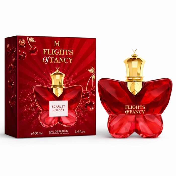 Parfum femei cireșe dulce și persistent Flights of Fancy Scarlet Cherry Eau de Parfum 100 ml – inspirat din Bvlgari Allegra Baciami – Montage Brands [1]