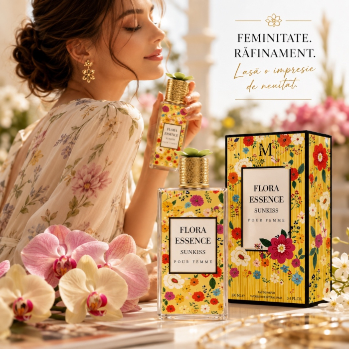 Parfum Femei Flora Essence Sunkiss 100 ml – Floral Exotic Seducător Inspirat din Gucci Gorgeous Orchid [3]