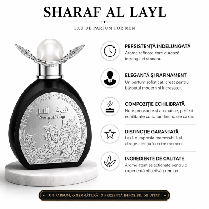 Parfum Sharaf Al Layl 100 ml pentru Bărbați – Apă de Parfum Persistentă și Elegantă | AFAQ Perfumes [3]