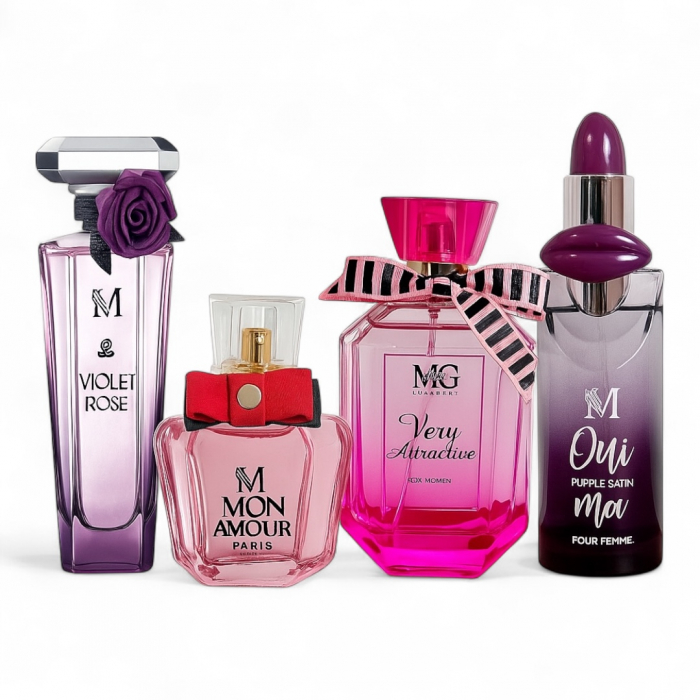 Set 4 Parfumuri De Dama - Violet Rose + Mon Amour + Attractive + Oui Moi [1]