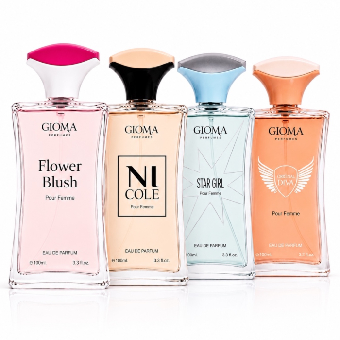 Set 4 Parfumuri Gioma Femei 100 ml – Inspirat din Kenzo Flower, Chloé, Angel, Olympea [6]