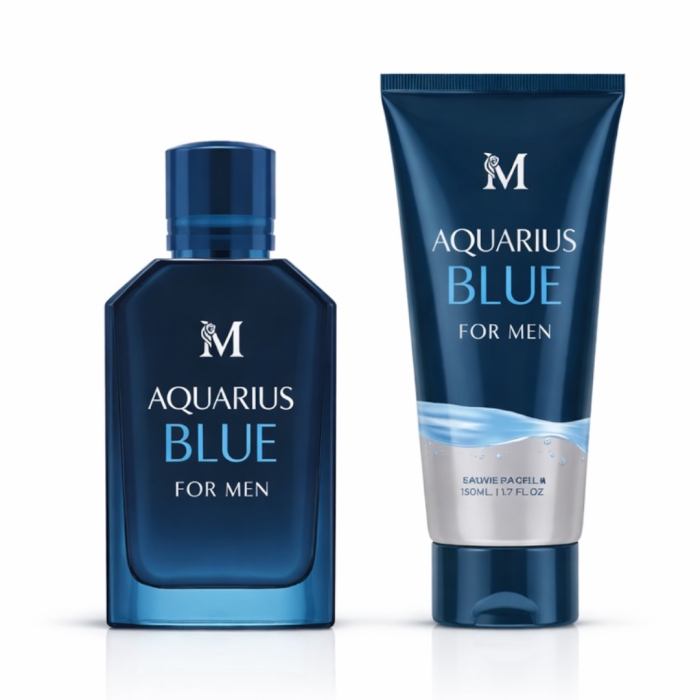 Set Parfum Bărbați Aquarius Blue – Inspirat din Acqua di Giò Profondo Giorgio Armani | Apă de Parfum + Gel de Duș | Set Cadou Bărbați – Montage Brands [4]