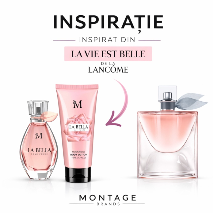 Set Parfum Femei La Bella Pour Femme 50 ml + Body Lotion 50 ml – Inspirat din La Vie Est Belle Lancôme | Montage Brands [2]