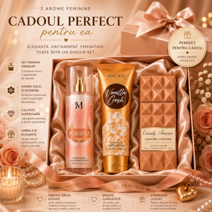 Set Cadou Femei cu Arome Dulci – Pompea, Vanilla Crush & Candy Amour | Montage Brands [6]