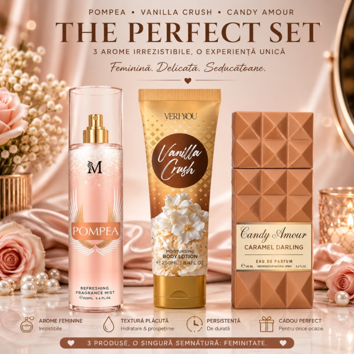 Set Cadou Femei cu Arome Dulci – Pompea, Vanilla Crush & Candy Amour | Montage Brands [1]