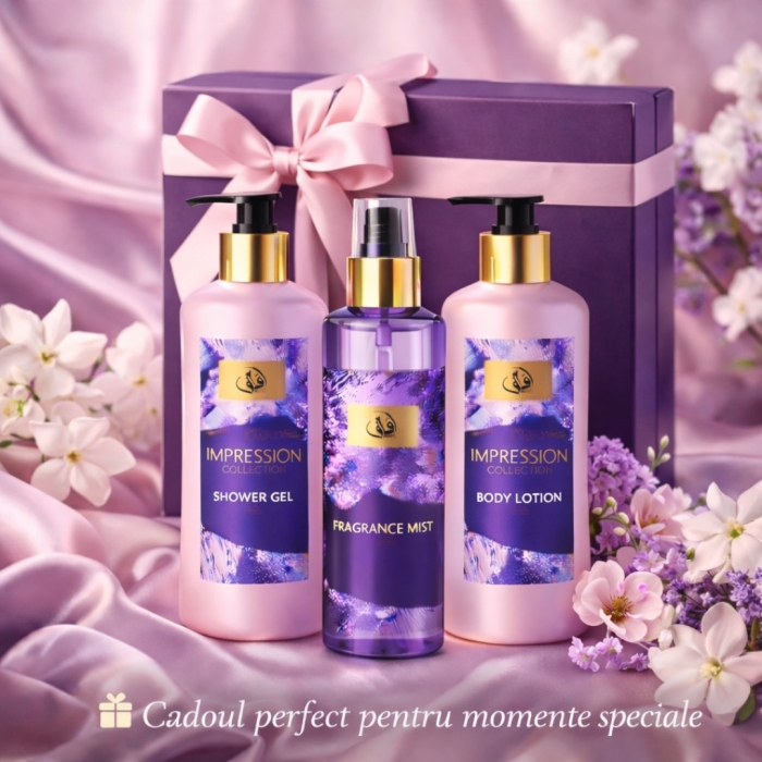 Set Cadou Femei cu Parfum și Loțiune de Corp – Impression Collection | Shower Gel 250 ml, Fragrance Mist 225 ml, Body Lotion 250 ml [5]