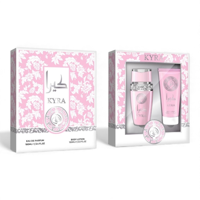 Set Cadou Parfum Femei AFAQ KYRA Eau de Parfum 100ml + Body Lotion 150ml – Parfum Dulce Fructat Vanilat [3]