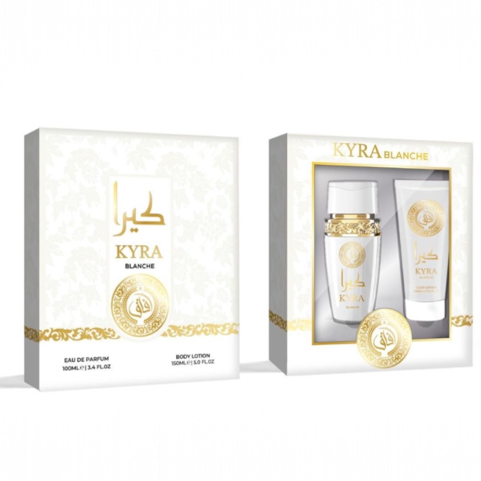 Set Cadou Parfum Femei AFAQ KYRA Blanche Eau de Parfum 100ml + Body Lotion 150ml – Parfum Dulce Floral Cremos [3]