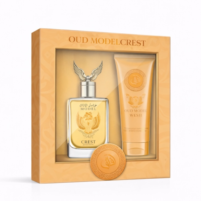 Set Oud Model Crest – Apă de Parfum 100ml + Gel de duș 150ml | Aromă Orientală Lemnoasă [4]