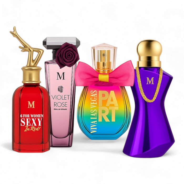 Set Parfumuri Femei – Sexy In Red, Violet Rose, Viva Las Vegas, Lady Electric – 4x100ml [1]