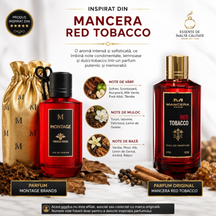 Tabaco Rouge Red – Inspirat din Red Tobacco de Mancera | Apă de Parfum 100 ml | Unisex | Montage Brands [2]