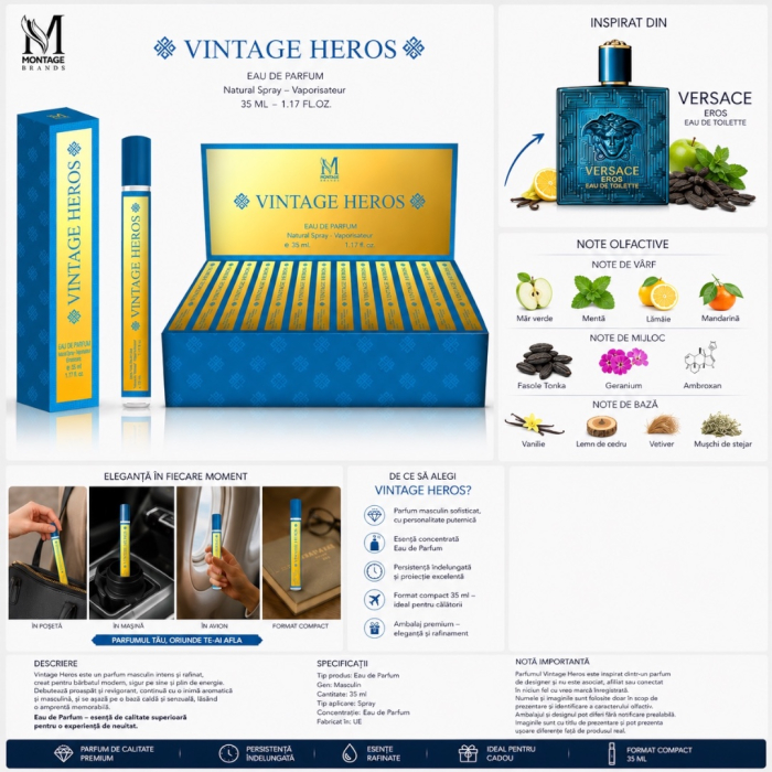 Vintage Heros – Parfum Inspirat din Versace Eros | Montage Brands 35 ml [3]