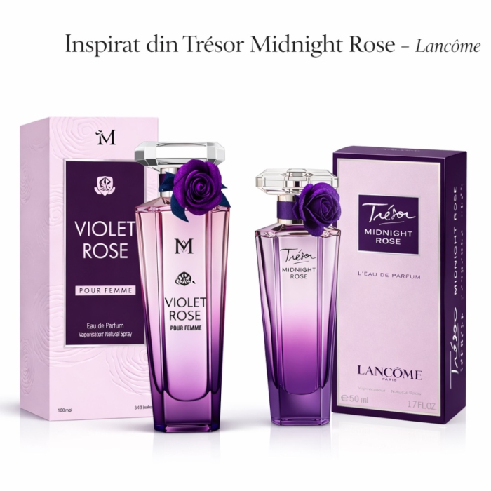 Parfum Violet Rose Pour Femme – Inspirat din Lancôme Trésor Midnight Rose | Apă de Parfum 100 ml | Pentru Femei | Montage Brands [2]