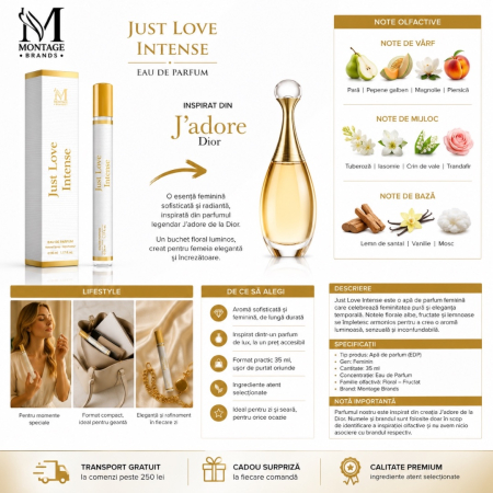 Just Love Intense – Parfum Inspirat din J’adore Eau de Parfum | Montage Brands 35 ml [2]