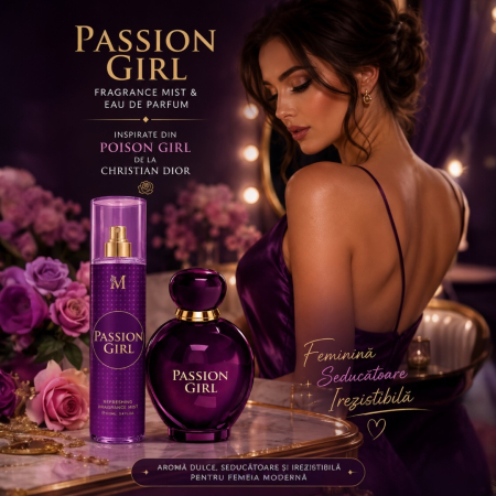 Parfumuri Vanilate - Passion Girl Fragrance Mist & Eau de Parfum pentru Femei 100 ml – Inspirat din Poison Girl de la Dior  Montage Brands