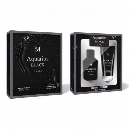 Seturi si Pachete - Set Cadou barbati: Aquarius Black For Men – Apa de Parfum 50ml + Gel de dus 50ml