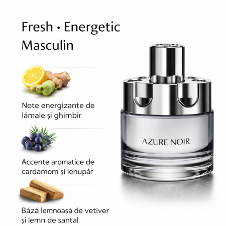 Parfum Azure Noir Pour Homme – Inspirat din Azzaro Wanted | 100 ml | Fresh & Energic | Pentru Bărbați – Montage Brands [3]