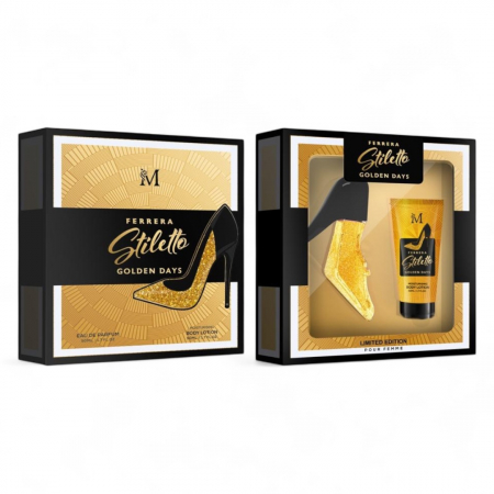 Seturi Cadou - Caseta cadou parfum +crema pentru femei,Ferrera Stiletto Golden Days