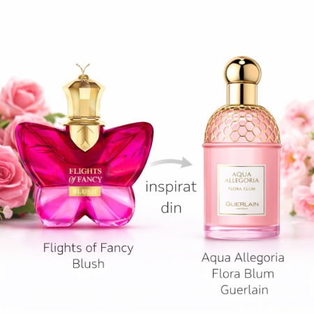 Parfum femei floral dulce și persistent Flights of Fancy Blush Eau de Parfum 100 ml – inspirat din Aqua Allegoria Flora Bloom de la Guerlain – Montage Brands [1]