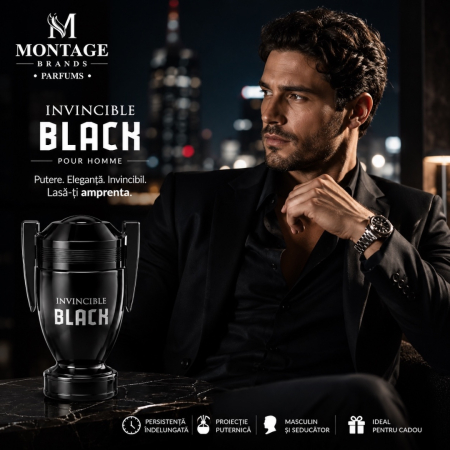 Invincible Black – Inspirat din Invictus Onyx | 100 ml | Pentru bărbați – Montage Brands [2]