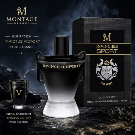 Invincible Sport– Inspirat din Invictus Victory de Paco Rabanne | Apă de Toaletă 100 ml | Pentru Bărbați | Montage Brands [1]