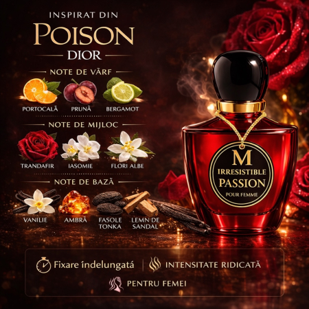 Irresistible Passion Pour Femme – 100 ml – Eau de Parfum – inspirat din Poison de la Christian Dior – Montage Brands [1]
