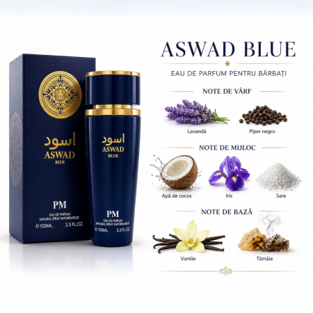 Parfum Aswad Blue Perfume Mania – Apă de Parfum 100 ml pentru bărbați, fresh & elegant [1]