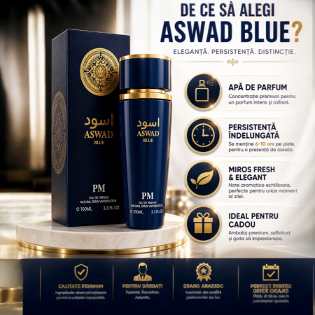 Parfum Aswad Blue Perfume Mania – Apă de Parfum 100 ml pentru bărbați, fresh & elegant [2]