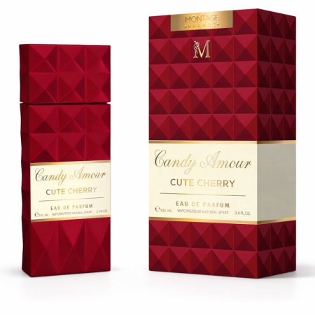 Parfumuri Femei - Parfum femei cu cireșe Candy Amour Cute Cherry Eau de Parfum 100 ml – parfum dulce gurmand cu vanilie și marshmallow inspirat din Sweet Tooth Cherry Baby