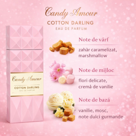Parfum femei dulce Candy Amour Cotton Darling Eau de Parfum 100 ml – vanilie, marshmallow, inspirat din Sweet Tooth [1]