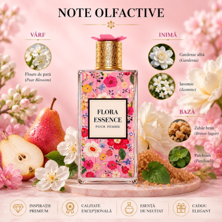 Parfum Femei Flora Essence 100 ml – Dulce Floral Seducător Inspirat din Gucci Flora Gorgeous Gardenia [2]