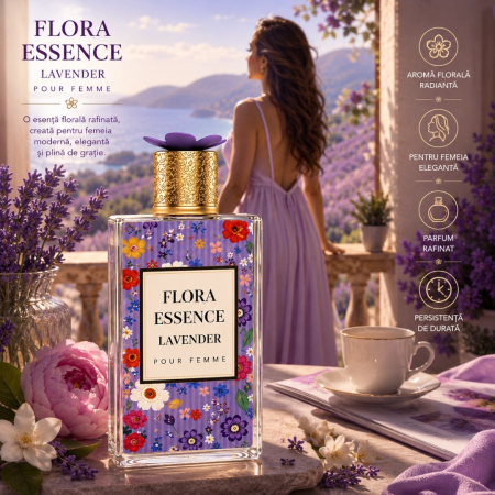 Parfum Femei Flora Essence Lavender 100 ml – Floral Fresh Seducător | Inspirat din Gucci Flora Gorgeous Magnolia [3]