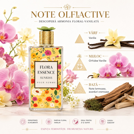 Parfum Femei Flora Essence Sunkiss 100 ml – Floral Exotic Seducător Inspirat din Gucci Gorgeous Orchid [1]