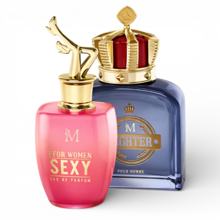 Ofertele Lunii - Set 2 parfumuri femei și bărbați inspirate din Scandal de la Jean Paul Gaultier – 2 x 100 ml – G for Women Sexy & Fighter