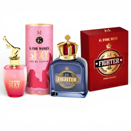 Set 2 parfumuri femei și bărbați inspirate din Scandal de la Jean Paul Gaultier – 2 x 100 ml – G for Women Sexy & Fighter [1]