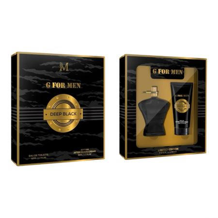 Parfumuri Barbati - Set 2 piese ,,G for Men Deep Black '' EDT + Gel de dus Editie Limitata