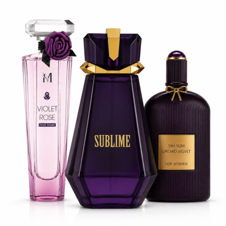 Seturi si Pachete - Set 3 Parfumuri Damă – Violet Rose, Sublime, Tim Tom Orchid Velvet