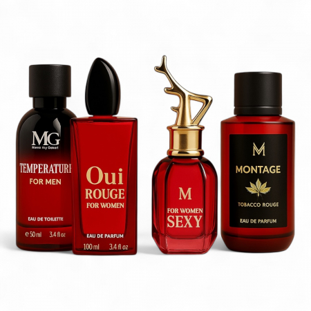 Seturi si Pachete - Set 4 Parfumuri ( 2 x Dama + 2 x Barbati ) - Temperature + Oui Rouge + Red Sexy + Tobacco