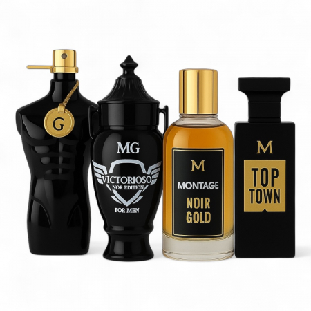 Seturi si Pachete - Set 4 Parfumuri De Barbati - Black G + Victorios + Noir Gold + Top Town
