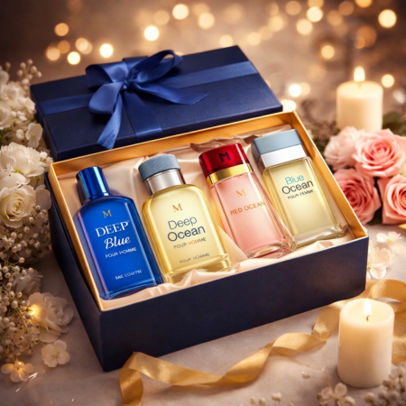 Set 4 parfumuri femei și bărbați inspirate din parfumuri Dolce & Gabbana – Cool Water, Light Blue și D&G Pour Femme – Deep Blue, Deep Ocean, Red Ocean, Blue Ocean – 4 x 100 ml [4]