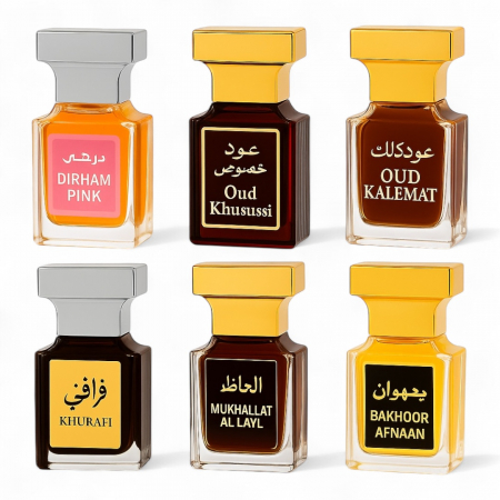 Seturi si Pachete - Set 6 Uleiuri Parfumate Orientale - Esenta fara alcool x20ml - Pachet 1